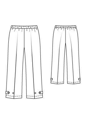 Pattern Linen pants on an elastic band (Burda 7/2010, pattern number 135 B)