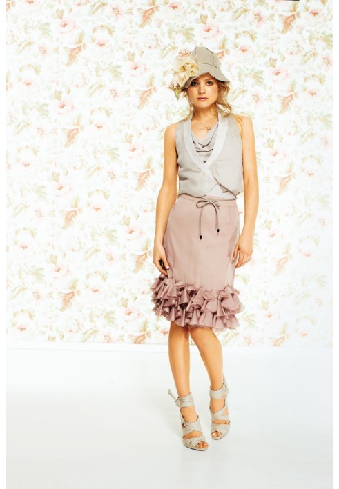 Pattern Straight-cut chiffon skirt (Burda 7/2010, pattern number 125)