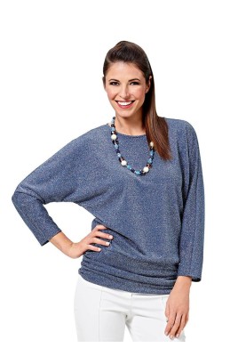 Pattern Pullover with a wide draped belt (Burda 2/2016, pattern no. 6590 A)