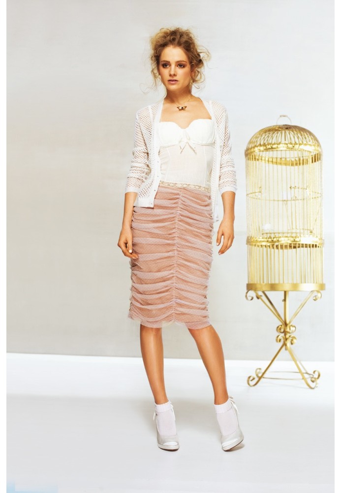 Pattern Knitted skirt with tulle top layer (Burda 7/2010, pattern number 116 B)