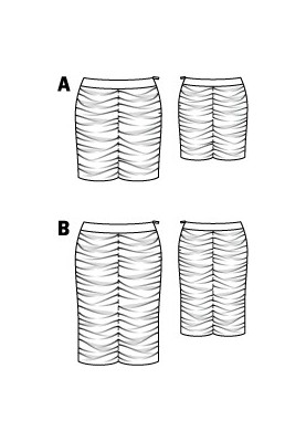 Pattern Knitted skirt with tulle top layer (Burda 7/2010, pattern number 116 B)