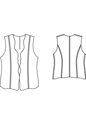 Pattern Vest made of sheepskin (Burda 1/2010, pattern number 138)