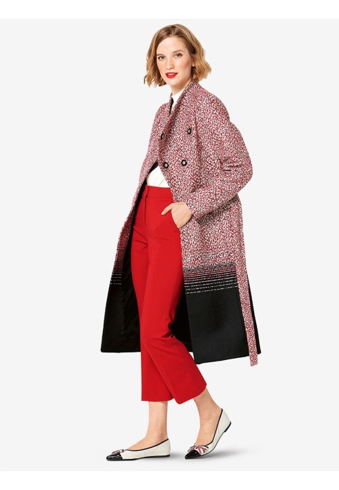 Pattern Coat of a fitted silhouette with a stand-up collar (Burda 2/2019, pattern number 6290 A)