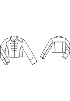 Викрійка Жакет-мундир короткий шовковий (Burda 3/2012, № викрійки 140)