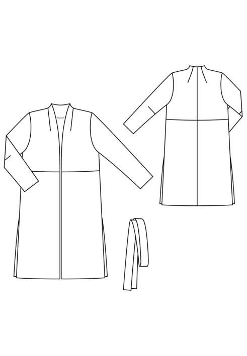 Pattern Cut-off coat with a small collar (Burda 10/2019, pattern number 123)