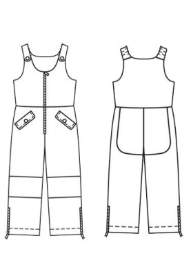 Pattern Overalls on a fleece lining (Burda 11/2011, pattern number 139)