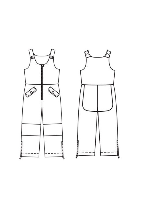 Pattern Overalls on a fleece lining (Burda 11/2011, pattern number 139)