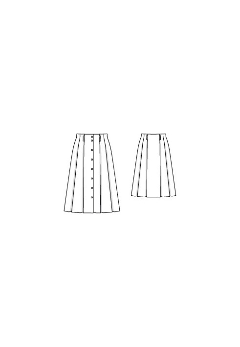 Pattern Pleated skirt with button fastening (Burda 10/2010, pattern number 105)