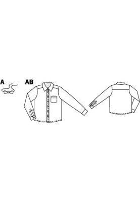 Выкройка Рубашка и галстук-бабочка (Burda 8/2012, № выкройки 152 A)