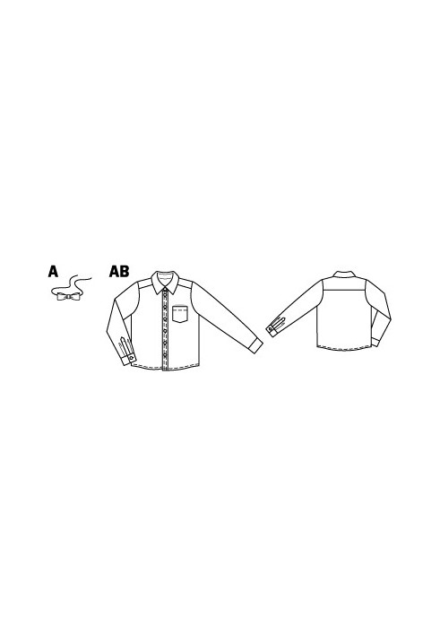 Pattern Shirt and bow tie (Burda 8/2012, pattern number 152 A)