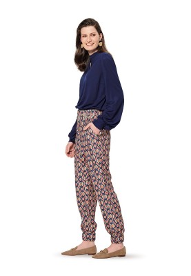 Pattern Joggers on a knitted belt (Burda 2/2020, pattern no. 6188 B)