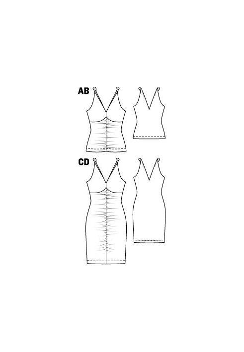 Выкройка Топ трикотажный с драпировками (Burda 5/2011, № выкройки 107 B)