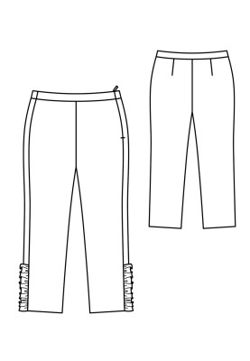 Выкройка Брюки длиной 7/8 с высокой талией (Burda 6/2020, № выкройки 127)