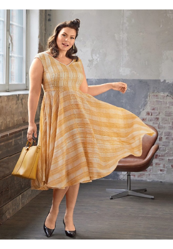 Pattern Dress with pressed bodice and full skirt (Burda 6/2020, pattern number 125 B)