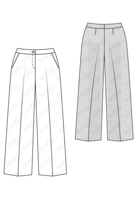 Pattern Marlene trousers with iron-on arrows (Burda 2/2016, pattern number 6613 A)