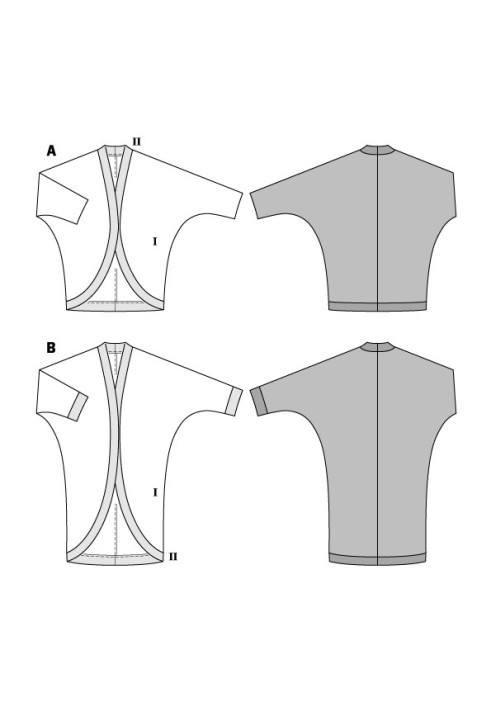 Выкройка Кардиган длинный простого кроя (Burda 2/2016, № выкройки 6588 B)