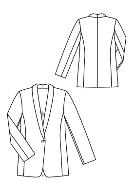 Pattern Blazer in a fitted cut with a shawl collar (Burda 7/2020, pattern number 119)