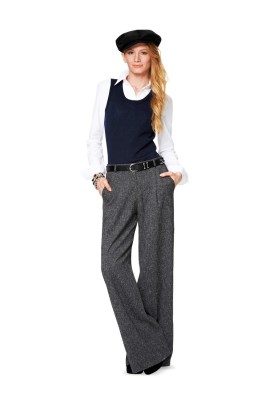 Pattern Marlene trousers with pleats at the waist (Burda 2/2014, pattern number 6856 A)