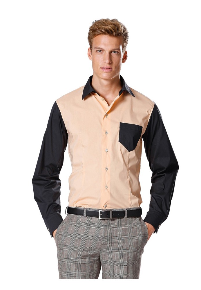 Pattern Shirt with a fitted cut combined (Burda 1/2014, pattern number 6931 A)