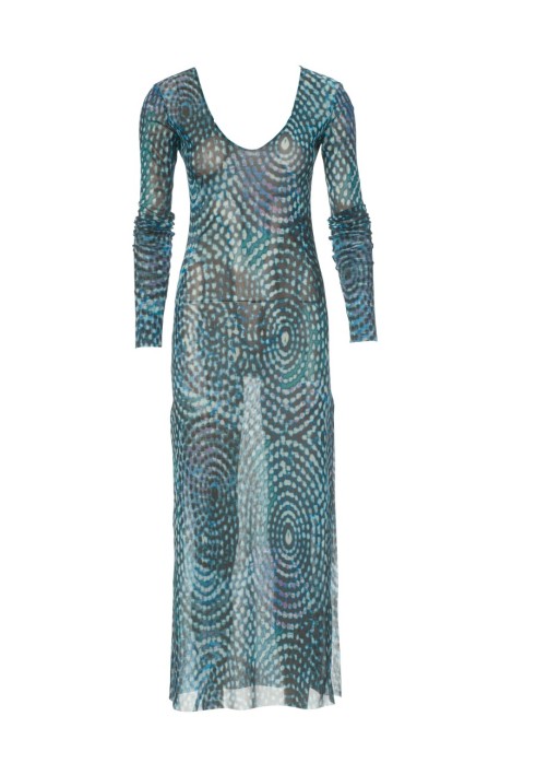 Pattern Knitted tulle maxi dress (Burda 7/2011, pattern no. 103 B)