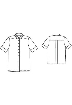 Pattern Blouse-shirt with short sleeves (Burda 2/2010, pattern number 107)