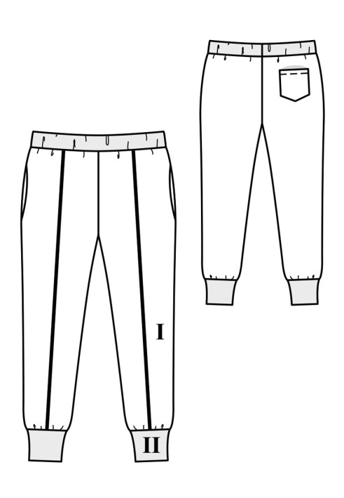 Викрійка Брюки джогери трикотажні (Burda 4/2019, № викрійки 129)