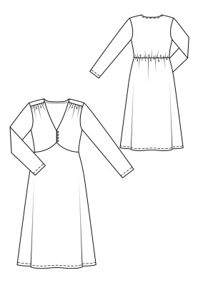 Pattern Nightgown in retro style (Burda 1/2019, pattern number 114 A)