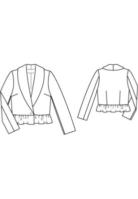 Pattern Boucle jacket with frill (Burda 9/2010, pattern number 126)