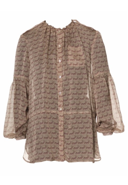 Pattern Blouse-shirt with a gathered neck (Burda 9/2010, pattern number 136)