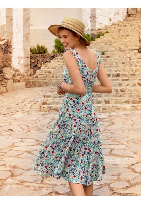 Pattern Dress with straps with a deep neckline (Burda 5/2020, pattern number 107)