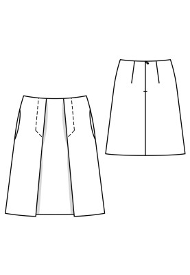 Pattern Skirt with a flared silhouette without a belt (Burda 5/2020, pattern number 110 B)