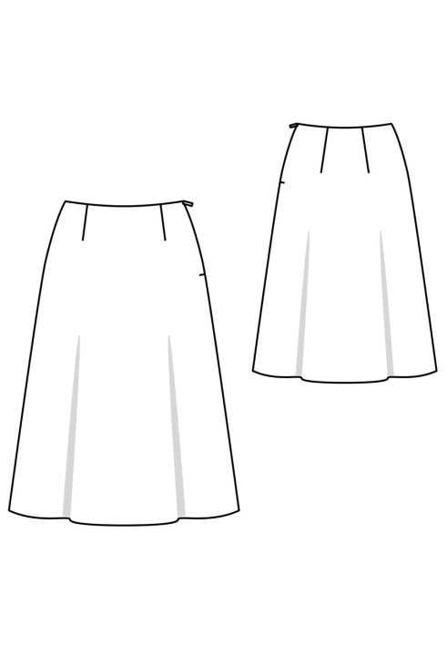 Pattern A-line skirt in linen style (Burda 5/2020, pattern number 114 B)