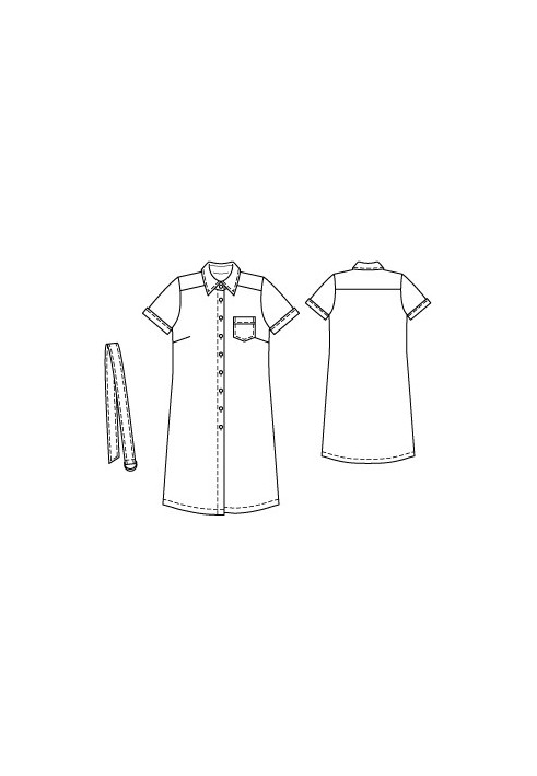 Pattern Dress-shirt with short sleeves (Burda 4/2010, pattern number 116)