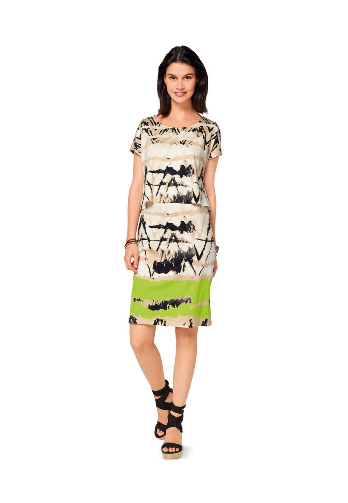 Pattern Knitted dress with a top (Burda 1/2017, pattern number 6508 B)