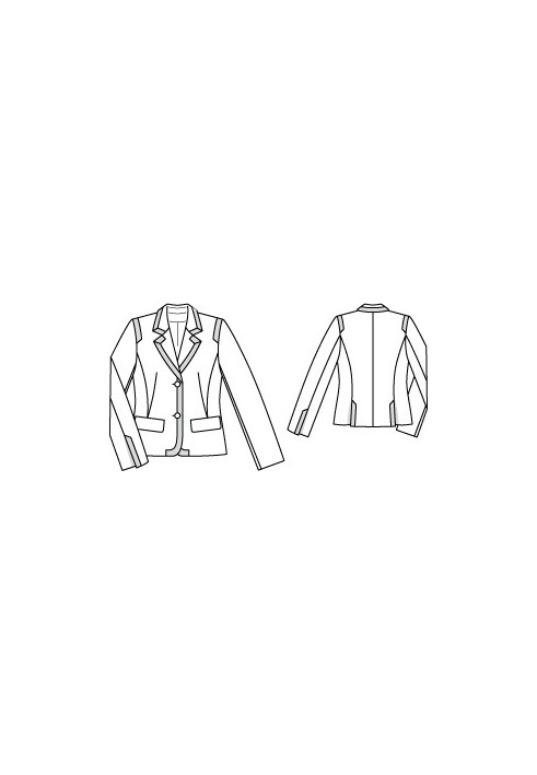 Pattern Blazer of a fitted cut with contrasting stripes (Burda 4/2011, pattern number 129)