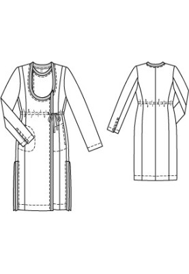 Pattern Dress-coat linen with smell (Burda 4/2012, pattern number 106)