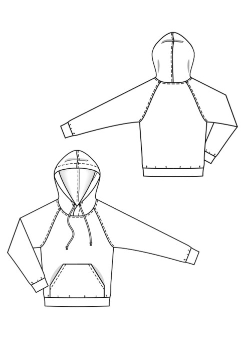 Pattern Knitted anorak with a hood (Burda 12/2018, pattern number 120)