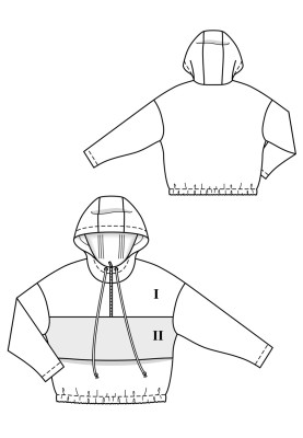 Выкройка Анорак широкого кроя с отлетной передней деталью (Burda 2/2020, № выкройки 118)