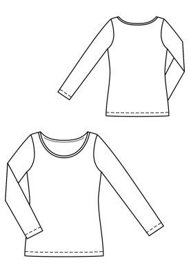 Pattern Pullover of a fitted cut in the style of a vest (Burda 2/2019, pattern number 118)