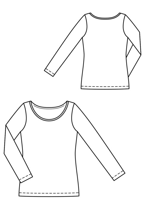 Pattern Pullover of a fitted cut in the style of a vest (Burda 2/2019, pattern number 118)