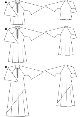 Выкройка Летнее платье с рукавами-раструбами (Burda 5/2011, № выкройки 101 B)