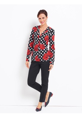 Pattern Blouse-shirt of a fitted silhouette with frills (Burda 2/2018, pattern number 6368 B)