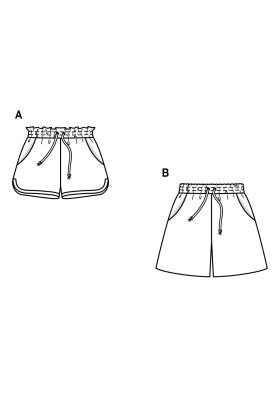 Pattern Short shorts in a sporty style (Burda 1/2018, pattern number 6409 A)