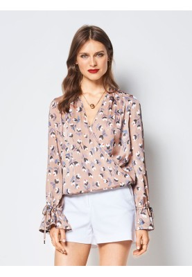 Pattern Collarless blouse with long sleeves (Burda 1/2018, pattern no. 6425 A)