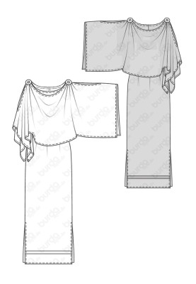 Pattern Carnival costume "Roman woman" (Burda 2/2018, pattern number 2353 A)