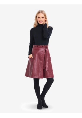 Pattern Mini-length leather skirt (Burda 2/2018, pattern number 6375 B)