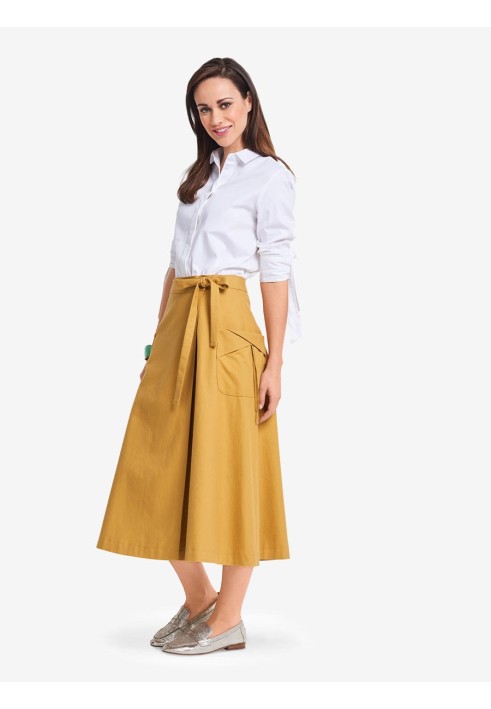 Pattern Mini-length leather skirt (Burda 2/2018, pattern number 6375 B)