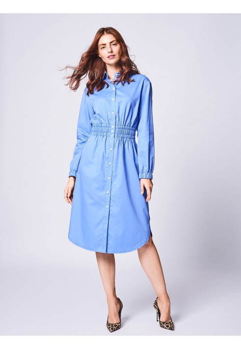 Pattern Shirt-cut dress below the knees (Burda 2/2019, pattern number 101 B)