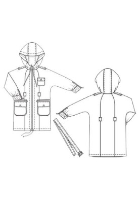 Parka pattern with solid sleeves (Burda 11/2011, pattern number 133)