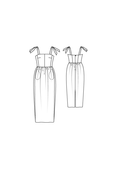 Pattern Evening dress with velvet straps (Burda 11/2010, pattern number 118)